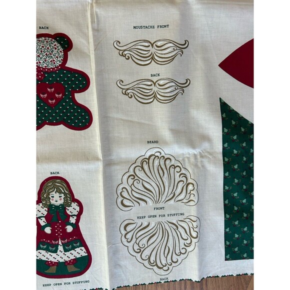 Vintage Victorian Christmas Santa Centerpiece Cut Out Pattern Cut & Sew Country - Picture 7 of 12